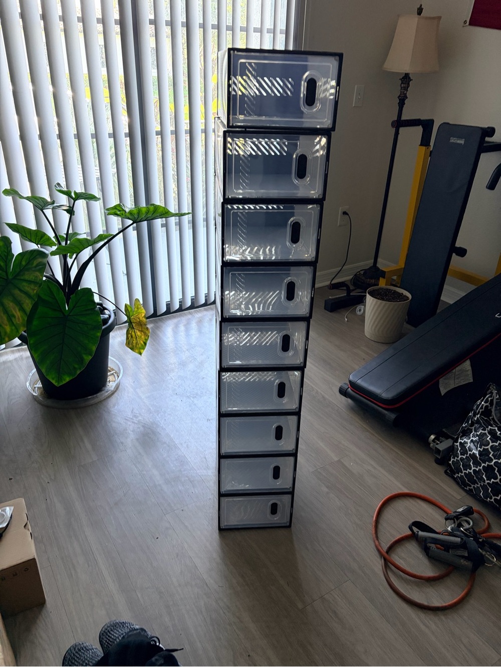 Clear & Black 8-Drawer Modular Storage Tower - Home Organization